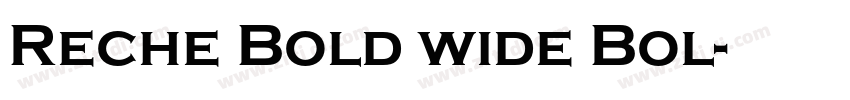 Reche Bold wide Bol字体转换